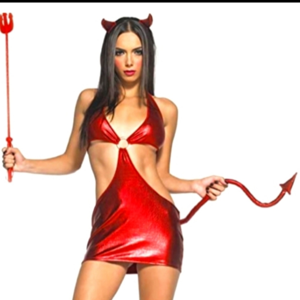 Sexy Wicked Red Devil Costume XS Red BNWT